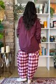 Paloma Tela Peter Pan Blouse Aubergine